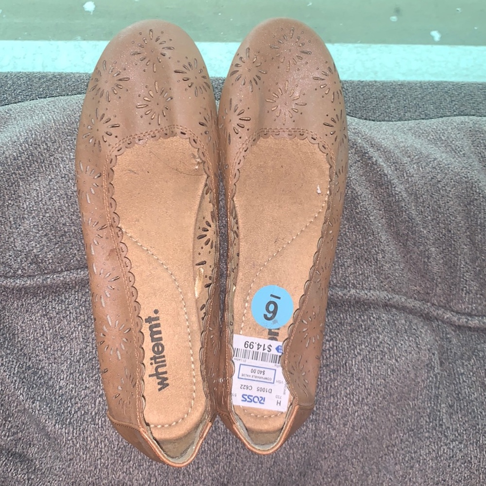 Size 6 tan flats from ROSS